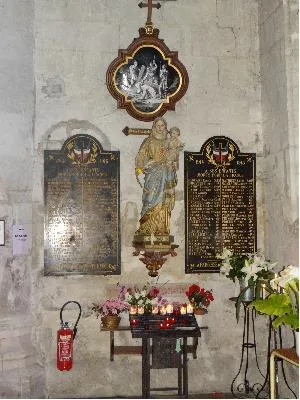 Plaque aux morts 1914-1918 de l'église Saint-Michel de Pont-l'Évêque