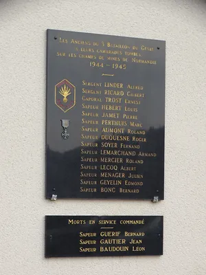 Plaque 3e Bataillon du Génie à Houlgate
