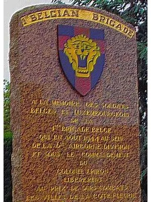 Stèle commémorative Soldats belges d'Auberville
