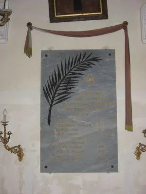 Plaque commémorative église de Cernay