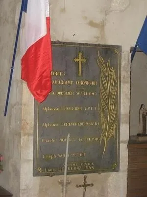 Plaque commémorative église de Bû-sur-Rouvres