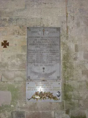 Plaque commémorative église de Cintheaux