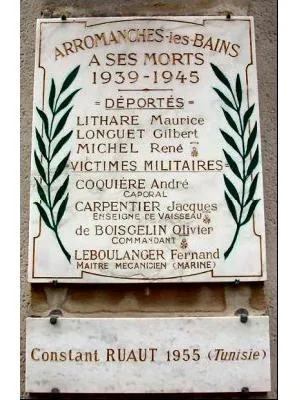 Plaque Déportés et Militaires d'Arromanches-les-Bains