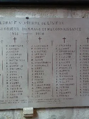 Plaque Cathédrale Saint-Pierre de Lisieux