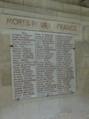 Plaque commémorative de l'Église Saint-Étienne à Caen