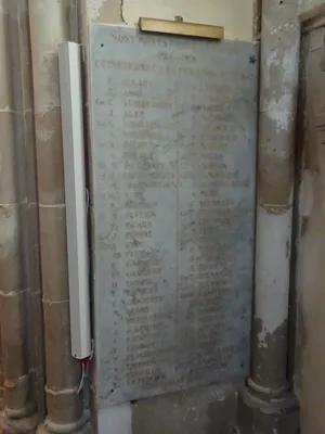 Plaques aux Morts de l'église de Villers-sur-Mer