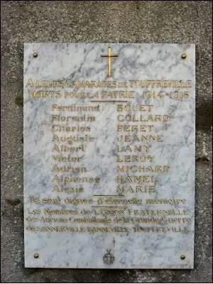 Plaque commémorative église de Touffréville