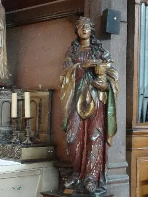 Statue de Sainte-Madeleine dans l'église Sainte-Catherine d'Honfleur