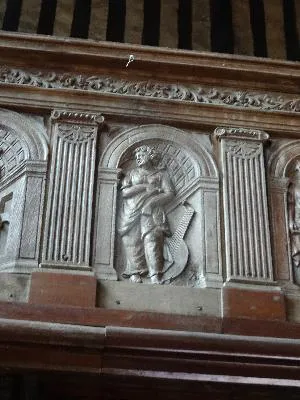 Tribune d'orgue dans l'église Sainte-Catherine d'Honfleur