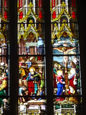 Vitrail Baie 0 : Vie du Christ dans l'Église de Villers-sur-Mer