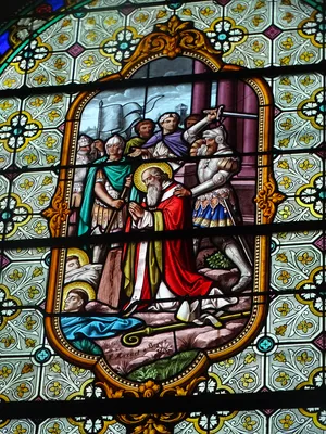 Vitrail Baie 2 : Le martyr de Saint-Denis dans l'Église Saint-Denis à Cambremer