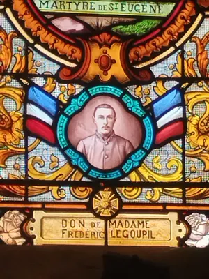 Vitrail Baie 8 : Martyre de St Eugène dans l'Église Notre-Dame de Litteau