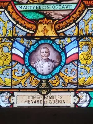 Vitrail Baie 9 : Martyre de St Octave dans l'Église Notre-Dame de Litteau
