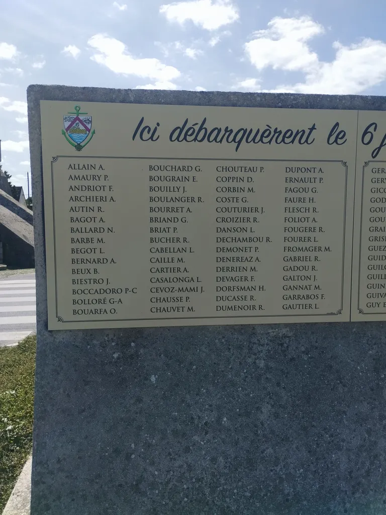 Mémorial du commando Kieffer à Colleville-Montgomery