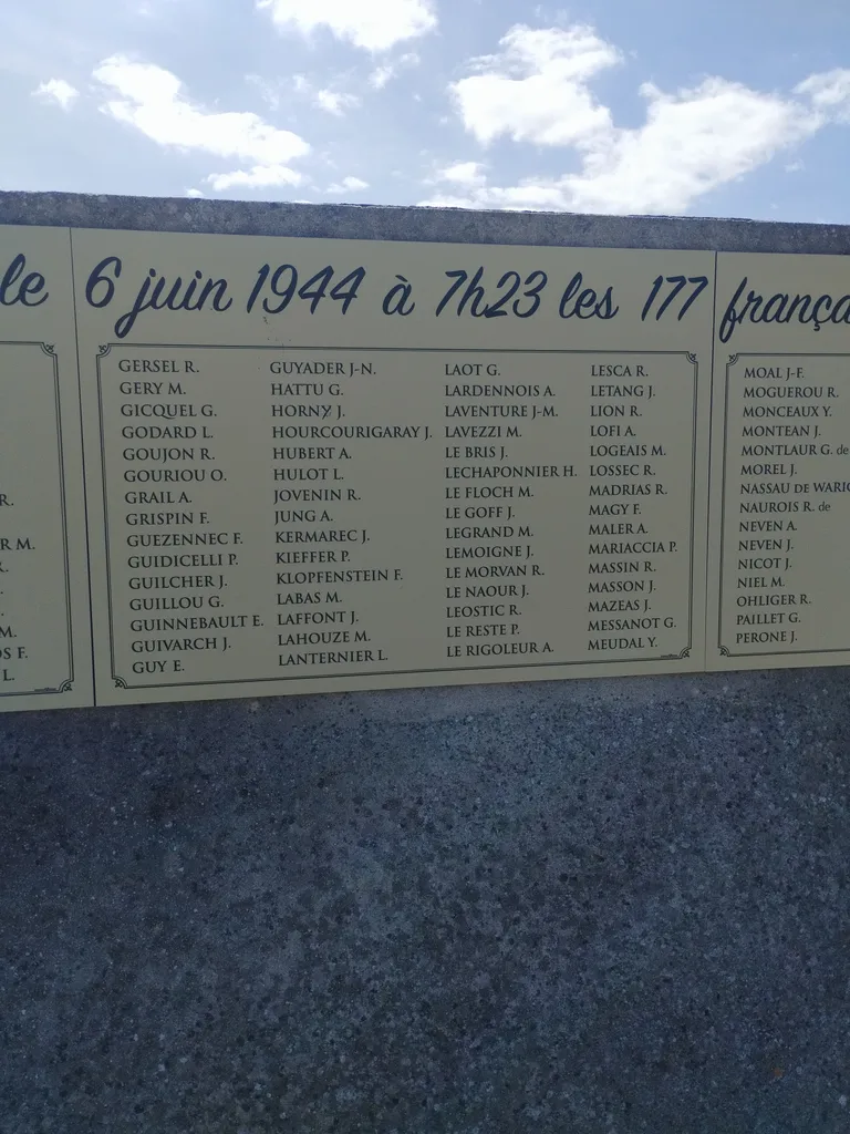 Mémorial du commando Kieffer à Colleville-Montgomery