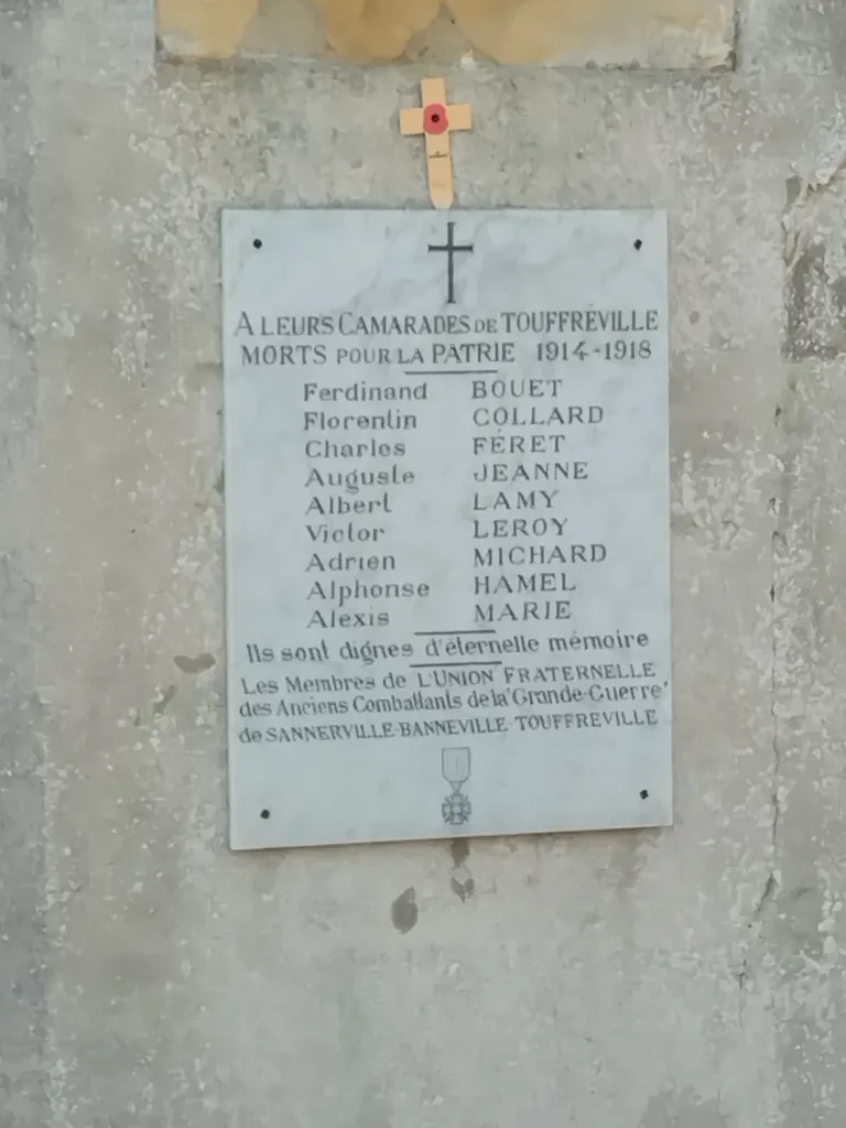 Plaque aux Morts de Touffréville