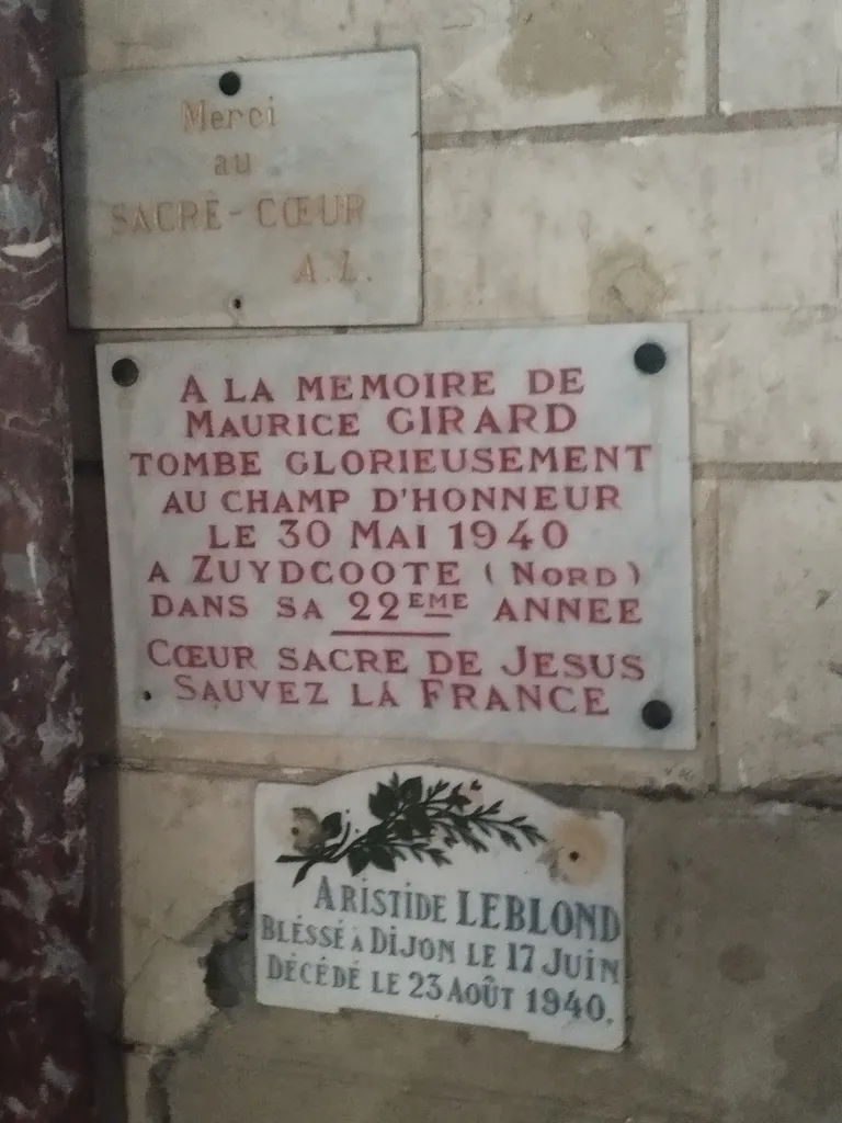 Plaques aux Morts de l'Église d'Isigny-sur-Mer