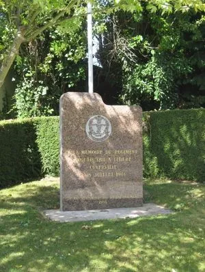 Stèle Middlesex Regiment Soldats britanniques de Cuverville