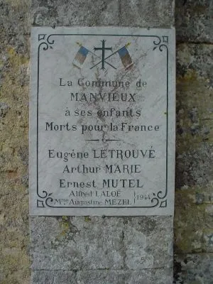 Plaque commémorative de Manvieux