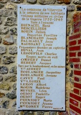 Plaque Commémorative de Villerville