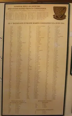 Plaque du 1er B.F.M.C. de Ouistreham