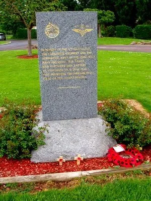 Stèle 9e bataillon de parachutistes de Merville-Franceville-Plage