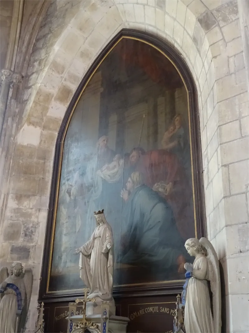 Tableau : présentation de Jésus au temple dans la Cathédrale Saint-Pierre de Lisieux