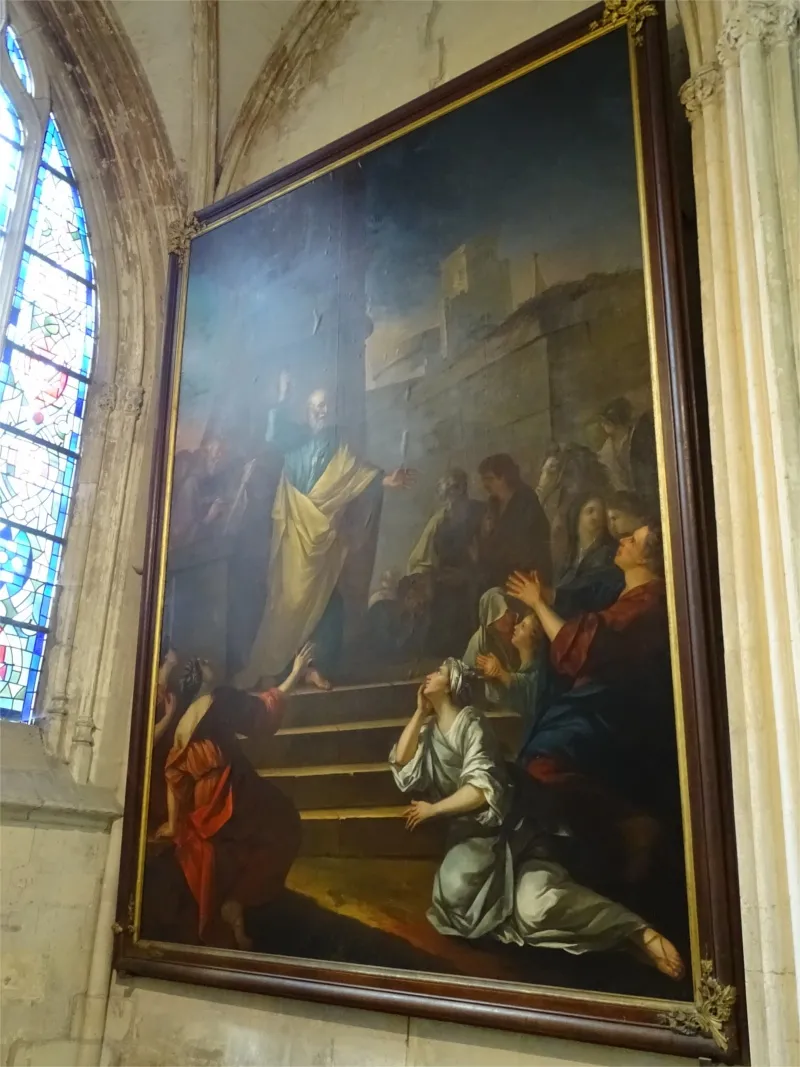 Tableau : La prédication de Saint-Pierre dans la Cathédrale Saint-Pierre de Lisieux