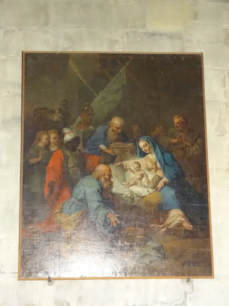 Tableau : l'Adoration des Mages dans l'Église Saint-Jean de Caen