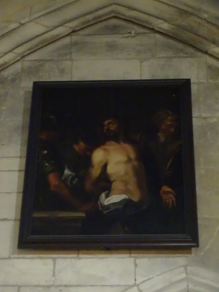 Tableau : Christ et bourreau dans l'Église Saint-Jean de Caen