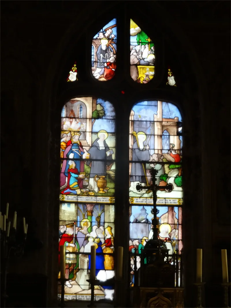 Vitrail Baie E dans l'Église Saint-Léonard d'Honfleur