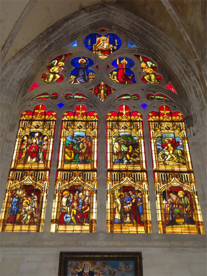 Vitrail Baie D dans la Cathédrale Notre-Dame de Bayeux