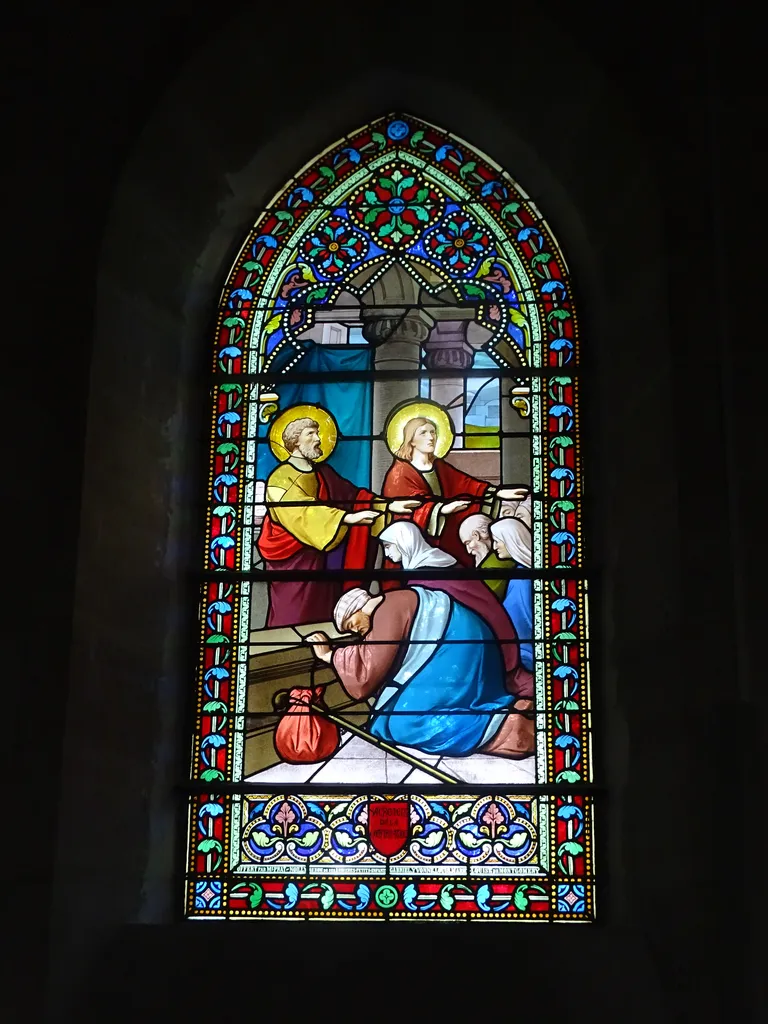 Vitrail Baie 9 : Sacrement de la Confirmation dans l'Église Saint-Germain de Fervaques