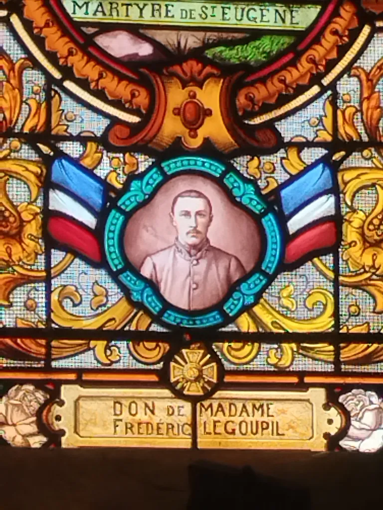 Vitrail Baie 8 : Martyre de St Eugène dans l'Église Notre-Dame de Litteau