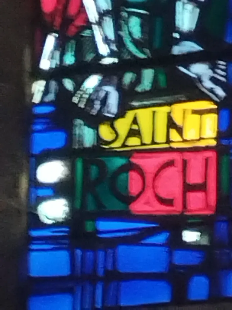 Vitrail Baie 2 : Saint-Roch dans l'Église Saint-Georges à Isigny-sur-Mer
