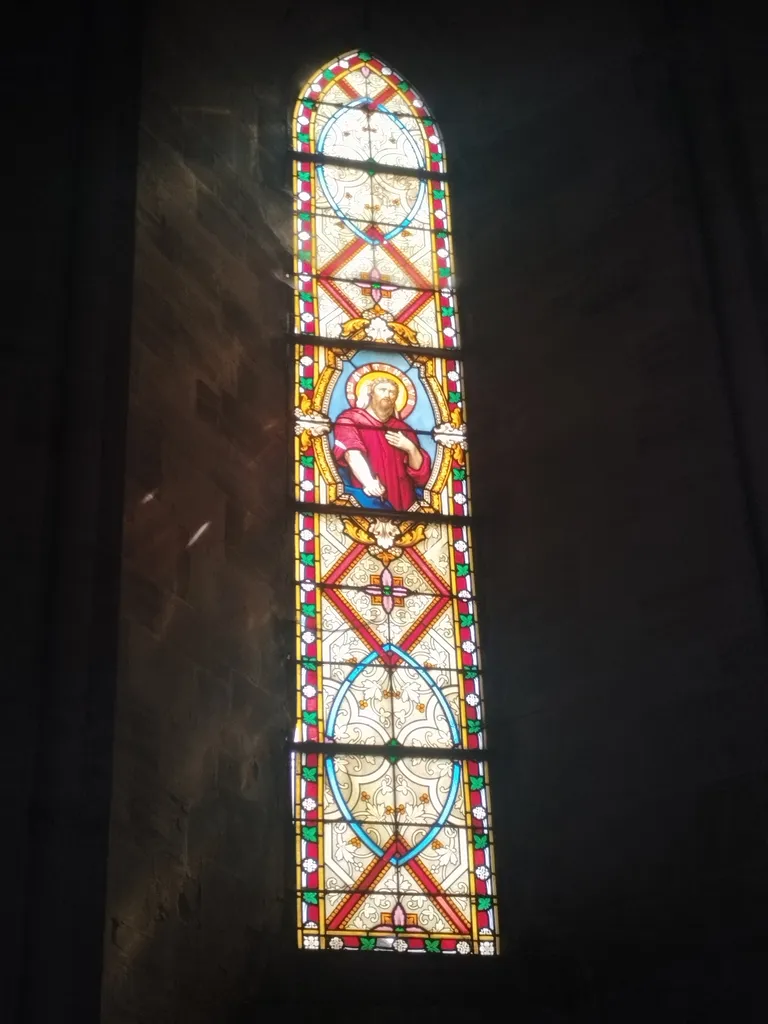 Vitrail Baie 4 : Saint-Matthieu dans l'Église Saint-Georges à Isigny-sur-Mer